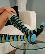 Mai Blue Argyle Socks Preview Thumbnail