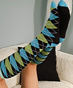 Mai Blue Argyle Socks Preview Thumbnail