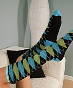 Mai Blue Argyle Socks Preview Thumbnail