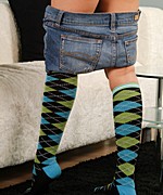 Mai Blue Argyle Socks Preview Thumbnail