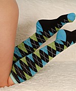 Mai Blue Argyle Socks Preview Thumbnail