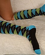 Mai Blue Argyle Socks Preview Thumbnail